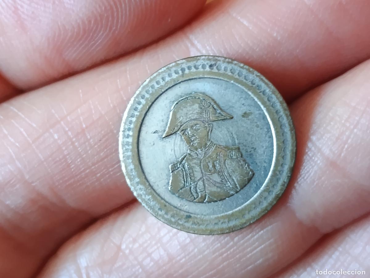Monedas locales: Francia. Bon pour une consommation. Ficha. Imagen de Napole&oacute;n. 20 centimes