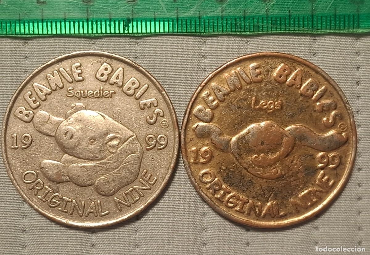 Monedas locales: 1999 - 2 fichas / tokens publicitarias TY BEANIE BABY OFICIAL CLUB MONEDA
