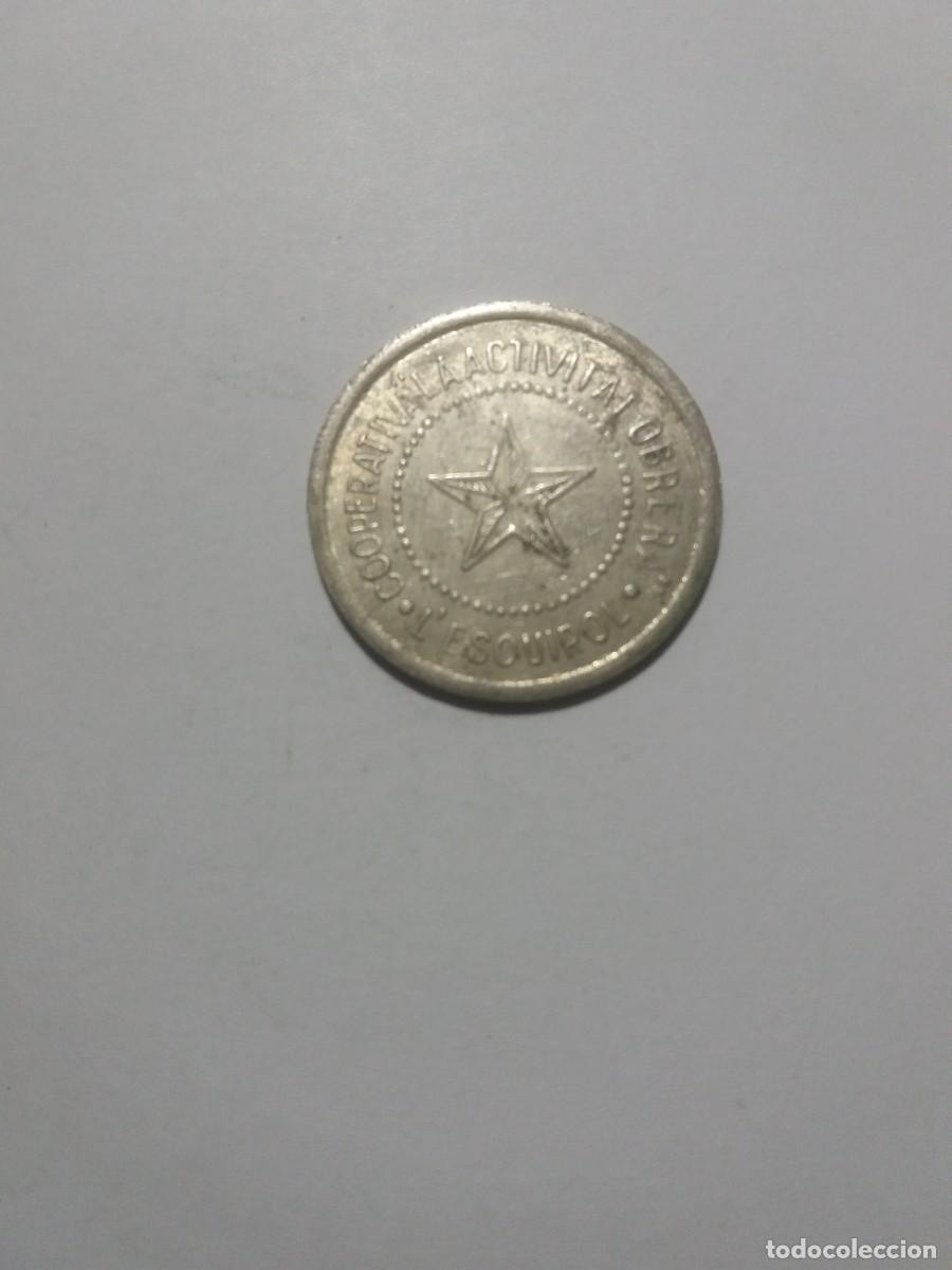 Monedas locales: Ficha Cooperativa 1 Pesseta Actividad Obrera L'ESQUIROL