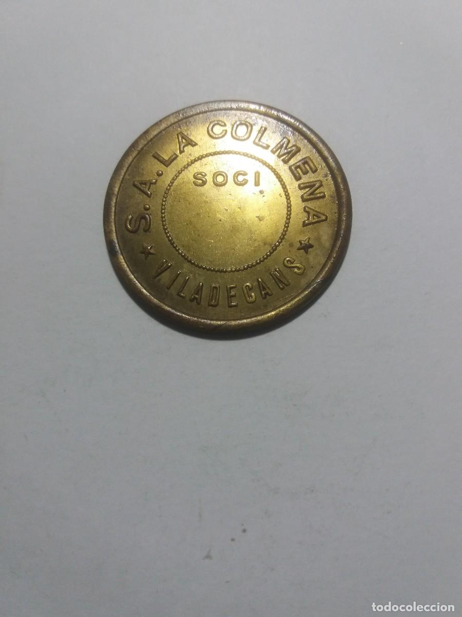 Monedas locales: Ficha Cooperativa SOCI Sindicat Agricola LA COLMENA Viladecans