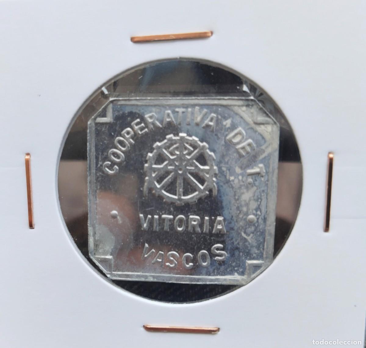 Monedas locales: Ficha numism&aacute;tica local de la Cooperativa de Trabajadores Vascos en Vitoria