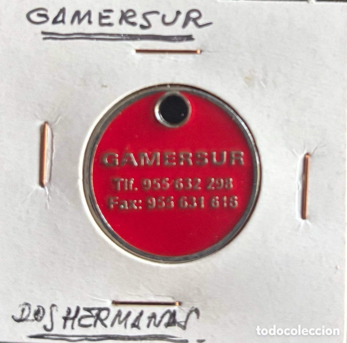 Monedas locales: Ficha publicidad. Gamersur . Dos Hermanas. Sevilla