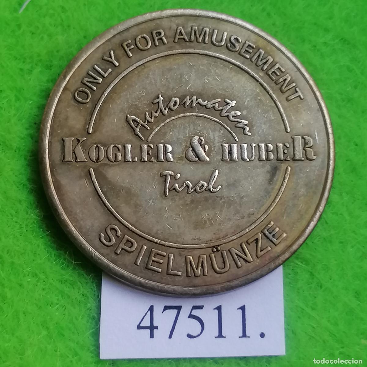 Monedas locales: ficha Austria, Tirol, juegos recreativos, Kogler & Huber, token, jet&oacute;n