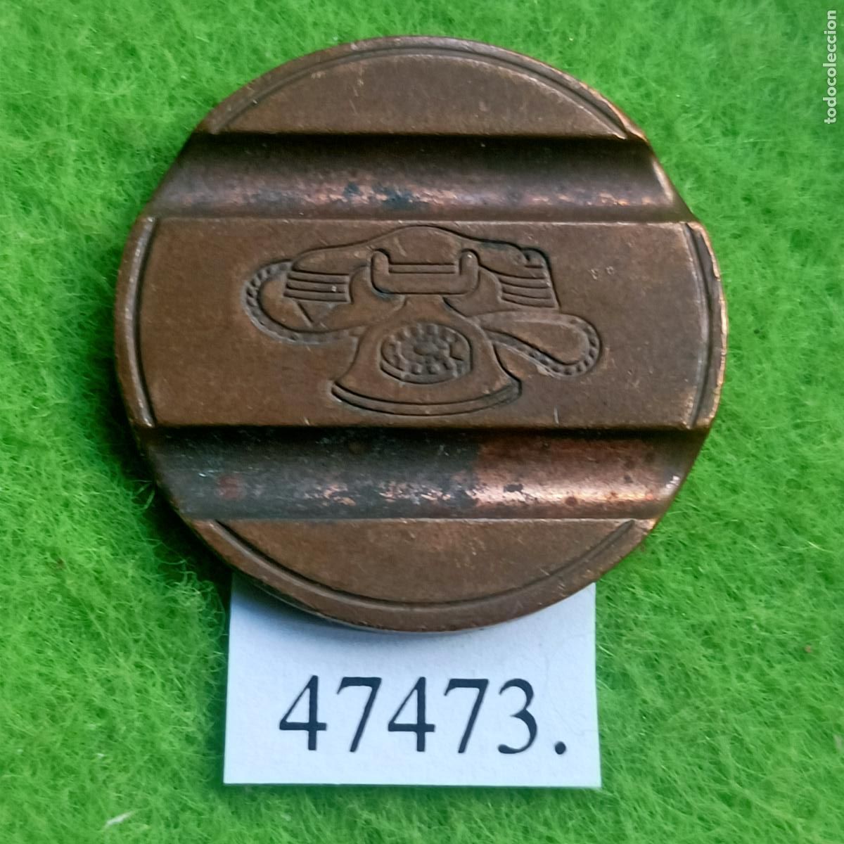 Monedas locales: ficha tel&eacute;fono Italia, 7807 UT, token, jet&oacute;n