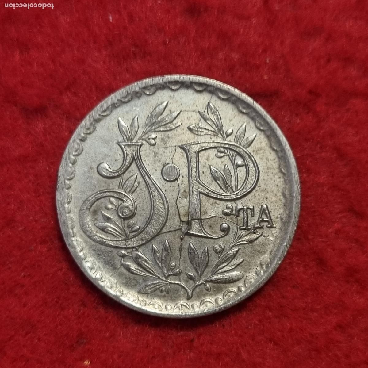 Monedas locales: FICHA ANTIGUA CASINO VALOR 1 PESETA MODERNISTA ORIGINAL C9