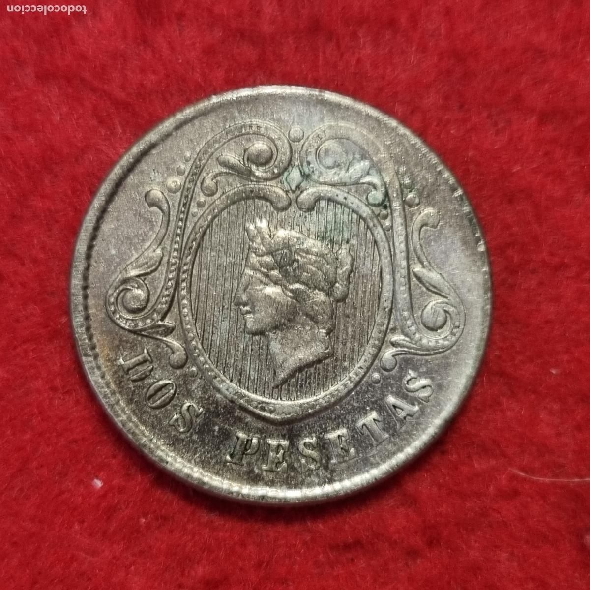 Monedas locales: FICHA ANTIGUA CASINO VALOR 2 PESETAS MODERNISTA ORIGINAL C9