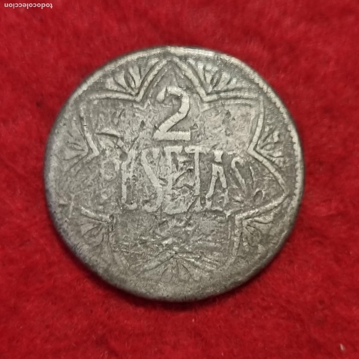 Monedas locales: FICHA ANTIGUA CASINO VALOR 2 PESETAS MODERNISTA ORIGINAL C9