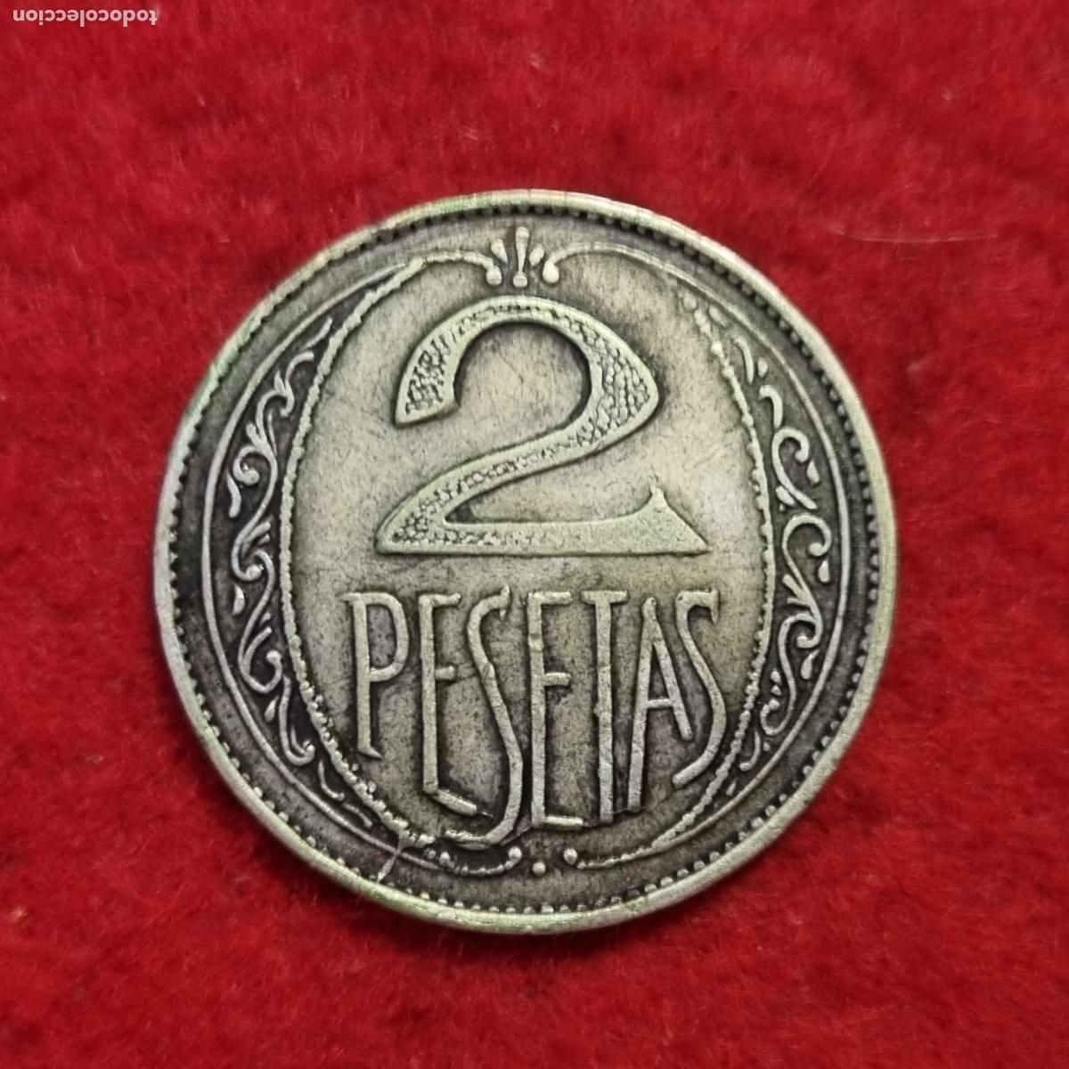Monedas locales: FICHA ANTIGUA CASINO VALOR 2 PESETAS MODERNISTA ORIGINAL C9