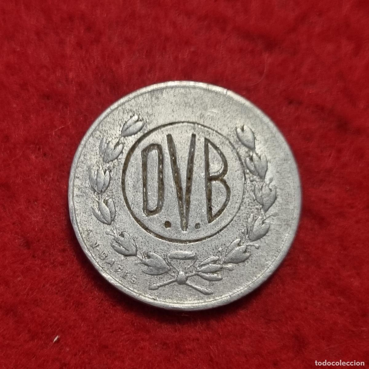 Monedas locales: FICHA ANTIGUA CASINO O DE ALEMANIA DVB o OVD VALOR 10 ORIGINAL C9