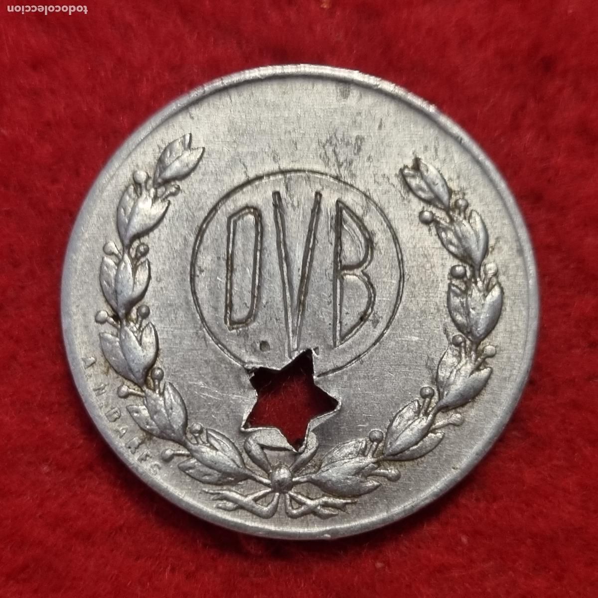 Monedas locales: FICHA ANTIGUA CASINO O DE ALEMANIA DVB o OVD VALOR 50 ORIGINAL C9