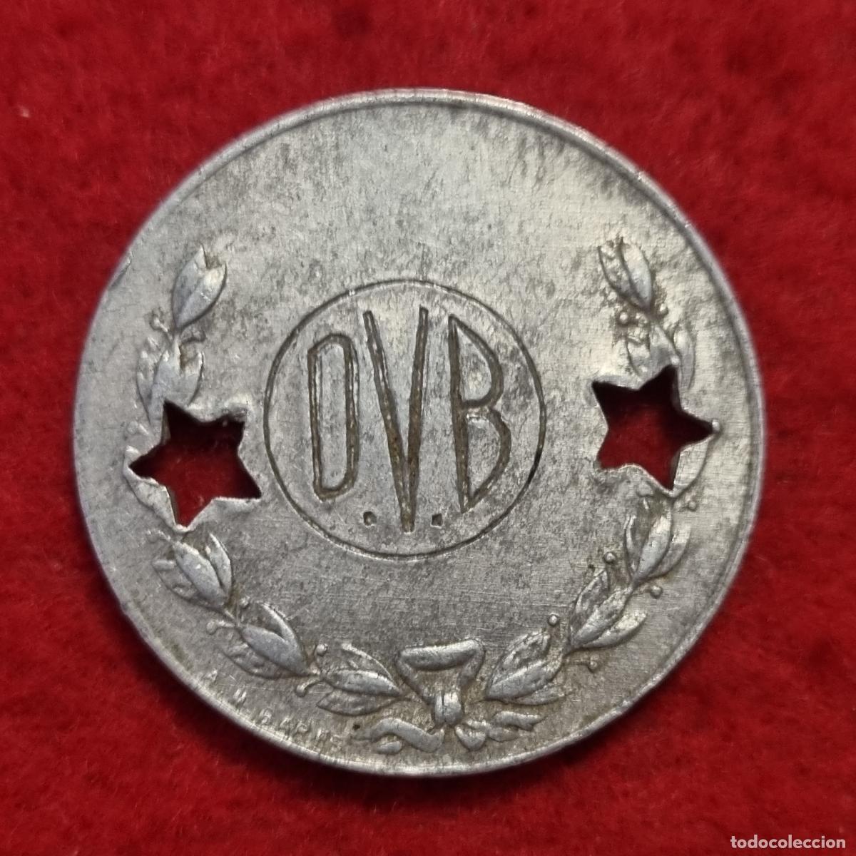 Monedas locales: FICHA ANTIGUA CASINO O DE ALEMANIA DVB o OVD VALOR 1 GRANDE ORIGINAL C9