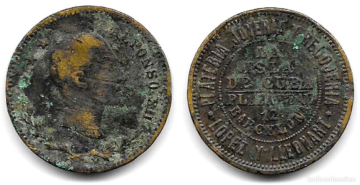 Monedas locales: FICHA COOPERATIVA LA ISLA DE CUBA. BARCELONA