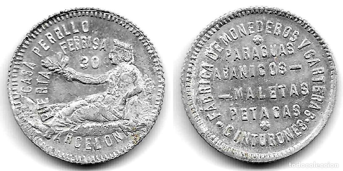 Moedas locais: FICHA. CASA PERELL&Oacute;. BARCELONA