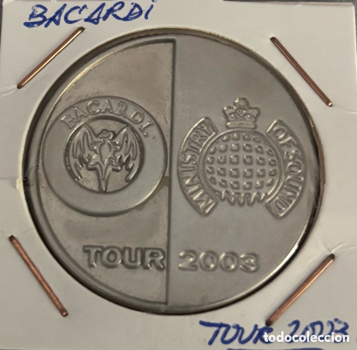 Monedas locales: Ficha publicidad grande. 4cm. Bacardi, ruta 2003