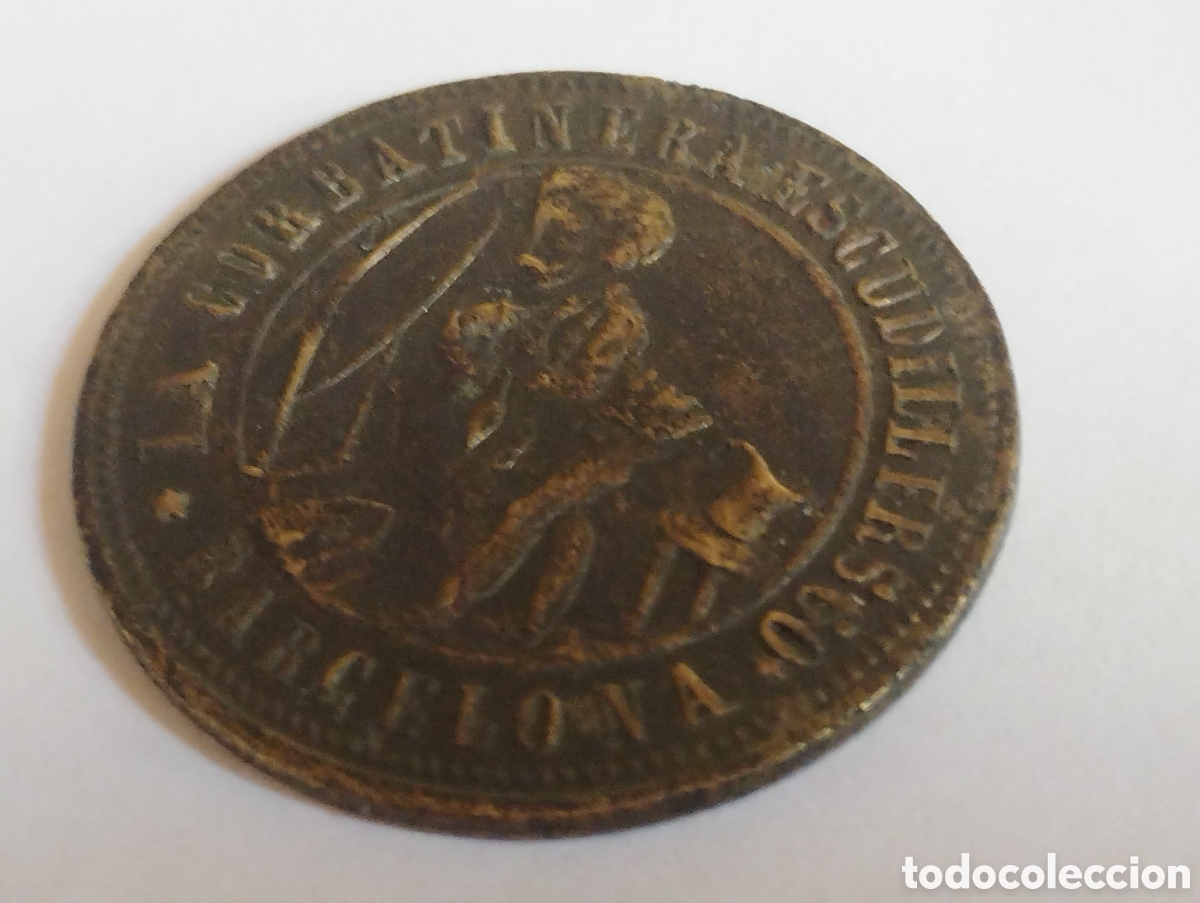 Monedas locales: La Corbatinera escudillers Barcelona de1/2 Real