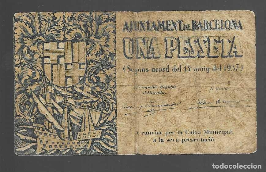 Monedas locales: BARCELONA, 1 PTAS.--AYUNTAMIENTO DE BARCELONA-- VER FOTOS