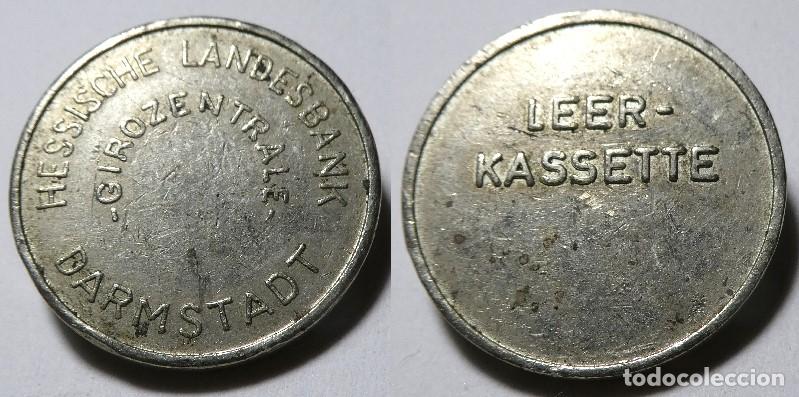 Monedas locales: Ficha de la Hessische Landesbank-Girozentrale de Darmstadt, una instituci&oacute;n bancaria estatal Alemana