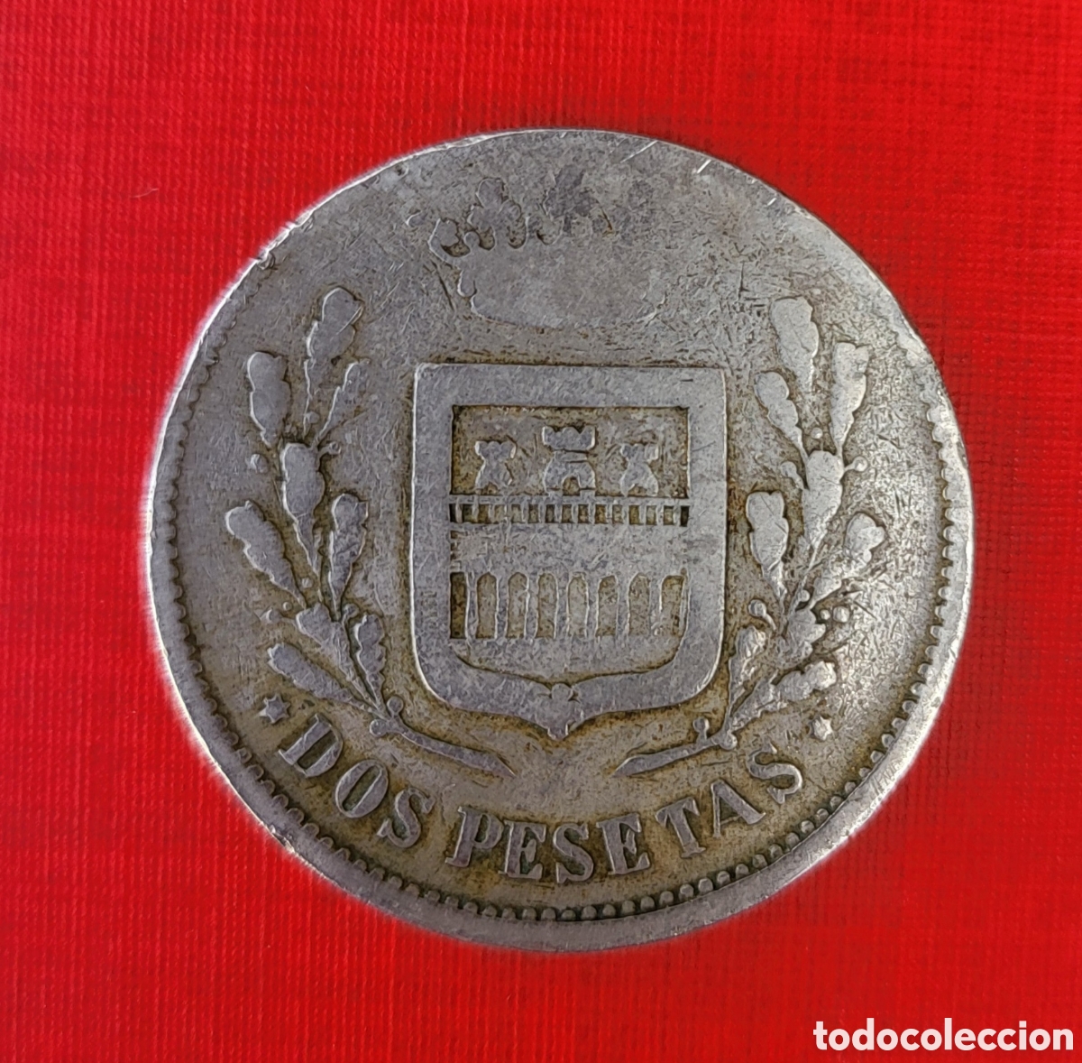 Monedas locales: V. dos pesetas C&iacute;rculo de Logro&ntilde;o. RR