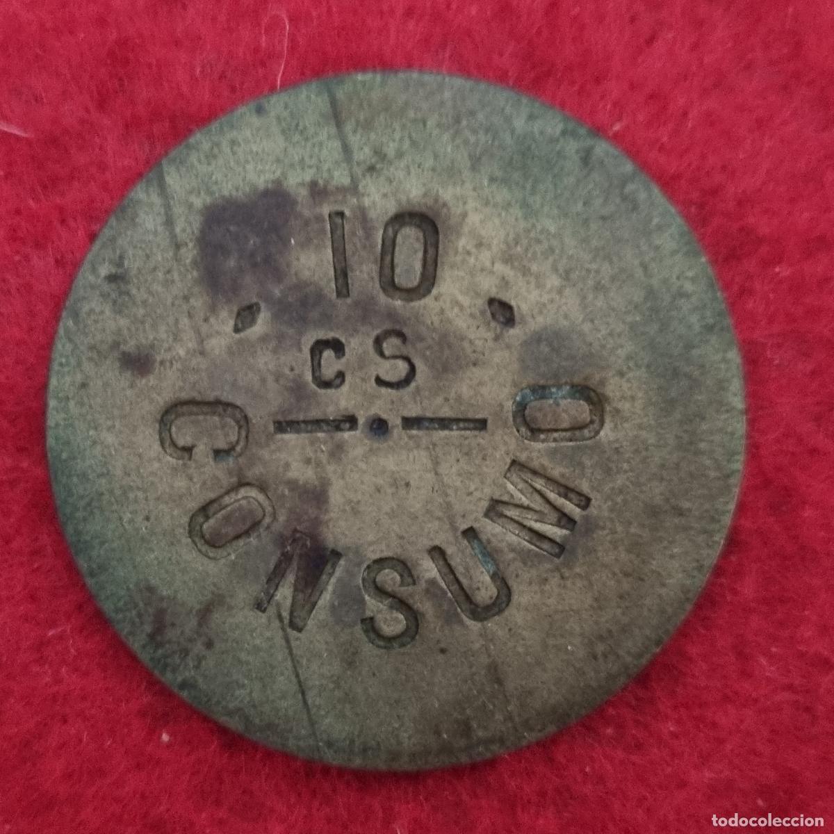 Moedas locais: FICHA MONEDA S. GARIA VALOR CONSUMO POR 10 CENTIMOS ORIGINAL C11