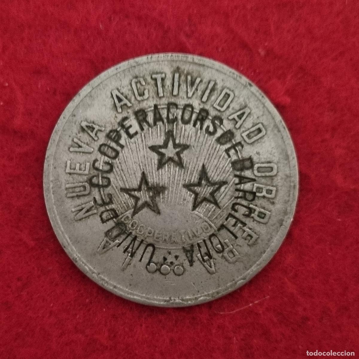 Monedas locales: FICHA NUEVA ACTIVIDAD OBRERA SANS UNION COOPERACORS 1932 BARCELONA VALOR 2 ORIGINAL C11