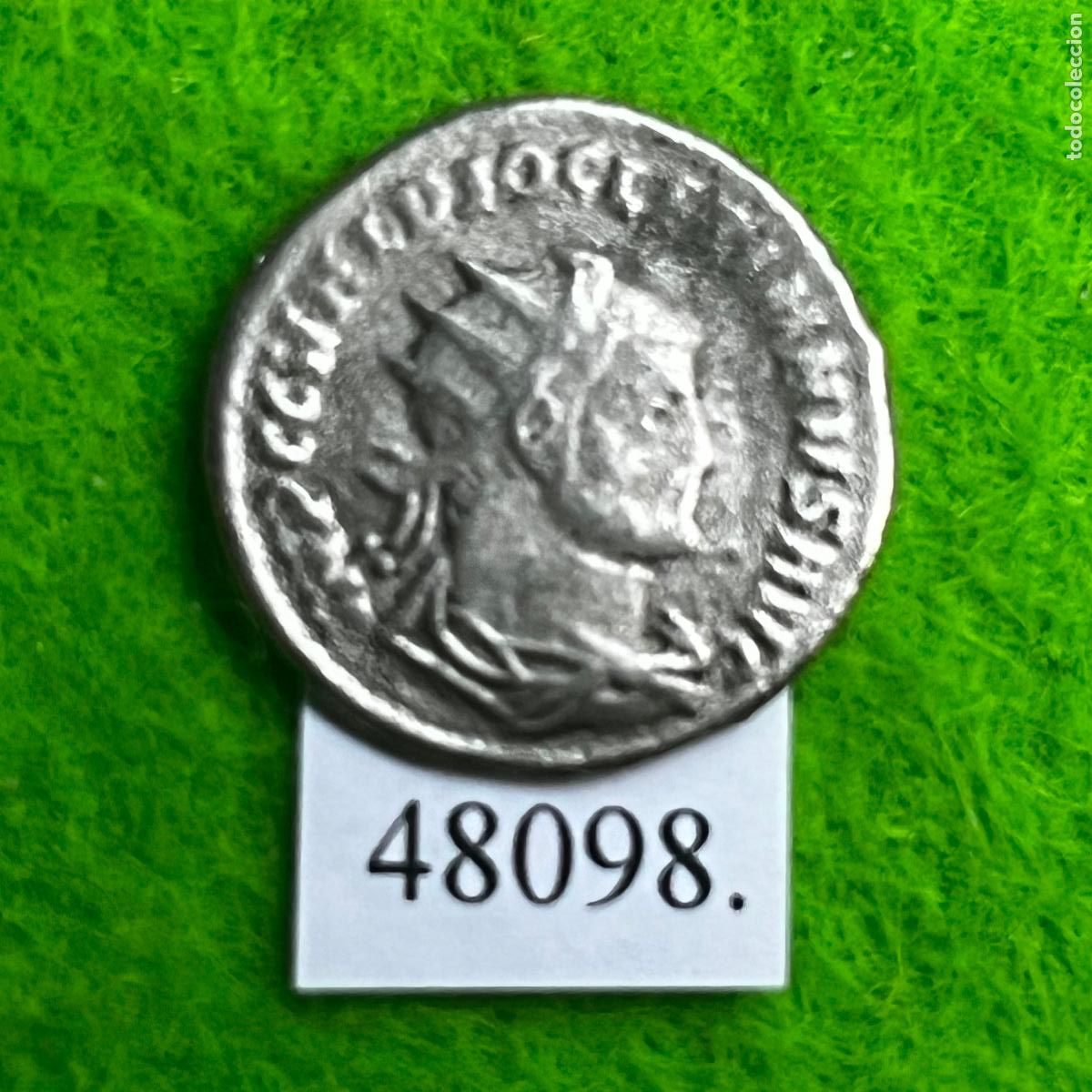 Monedas locales: Roma, antoniniano, Diocleciano, moneda falsa, reproducci&oacute;n moderna, token, jeton