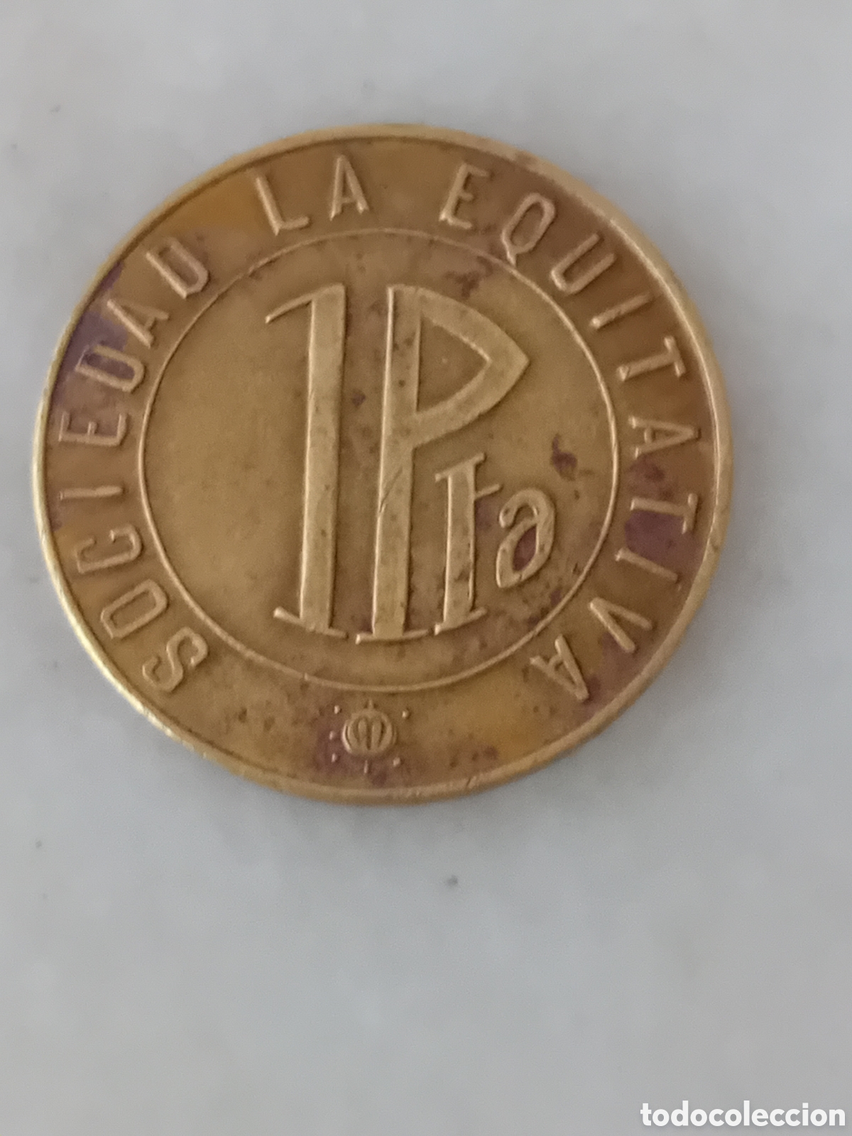 Monedas locales: 1 Pta Sociedad la Equitativa -Mieres. 1932. Original