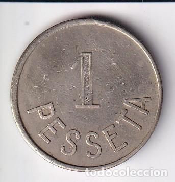 Monedas locales: FICHA DE 1 PESETA DE LA UNIO DE COOPERADORS DE SANT HIPOLIT DE VOLTREGA (MONEDA-COIN)