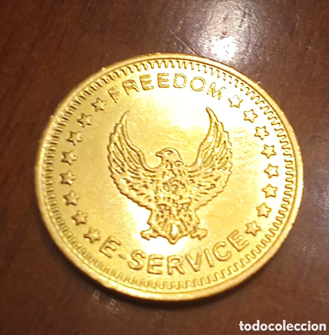 Monedas locales: MONEDA FICHA DE UNICA EMPRESA DE VALE POR UNA BOTELLA DE AGUA AL COMPRAR