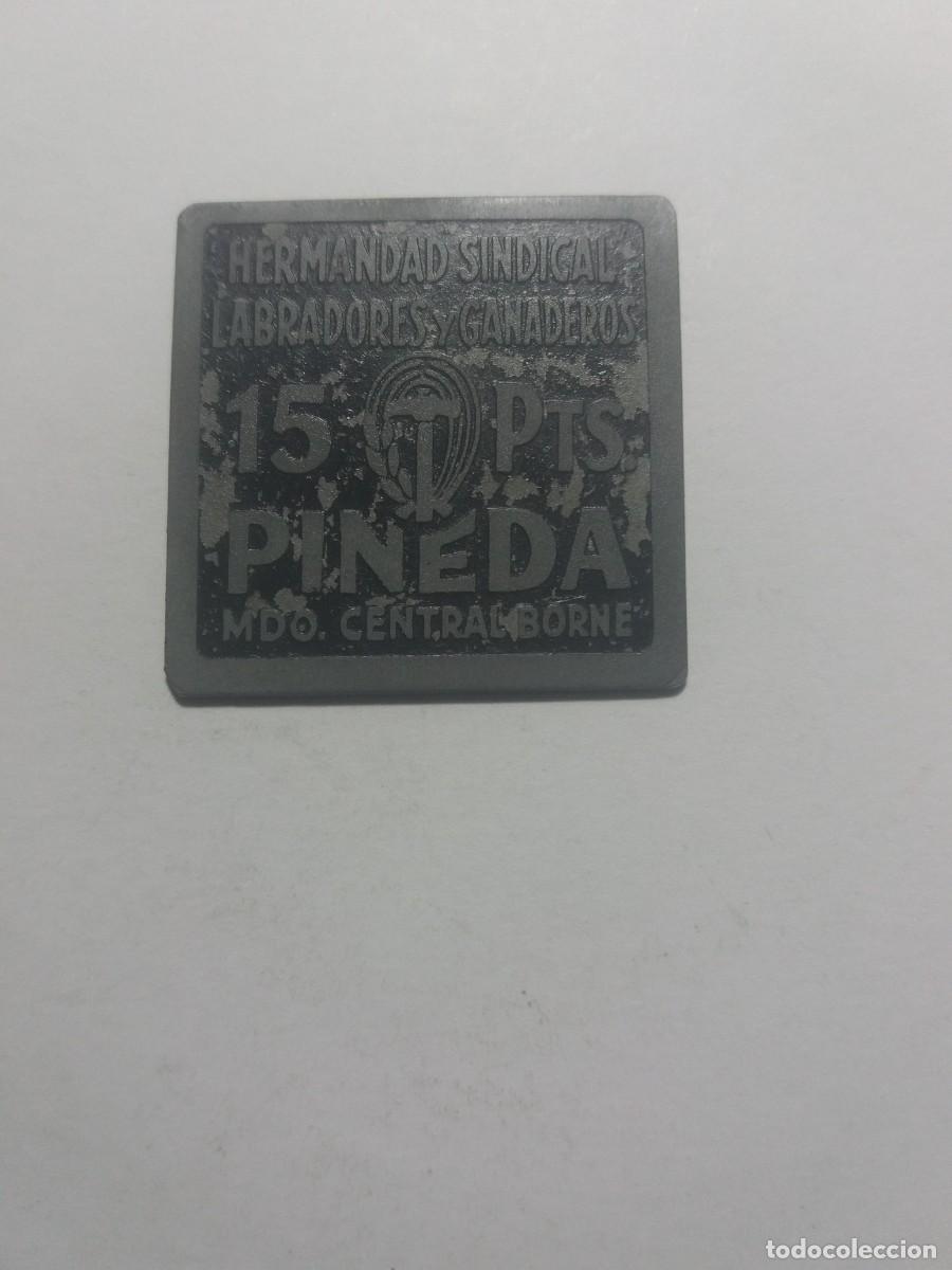 Monedas locales: Ficha Cooperativa 15 Pts. Hernabdad Sindical L.G. PINEDA -