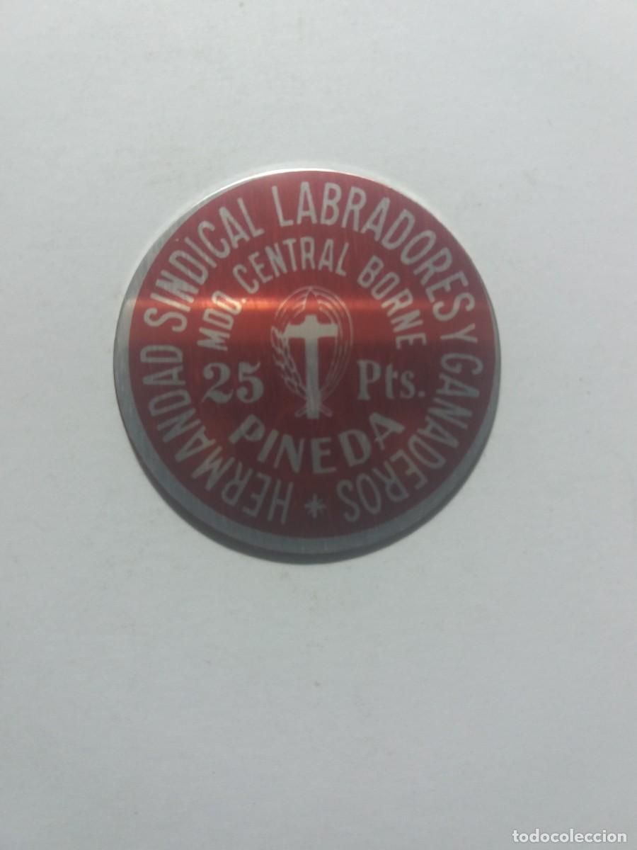 Monedas locales: Ficha Cooperativa 25 Pts. Hermandad Sindical L.G. PINEDA