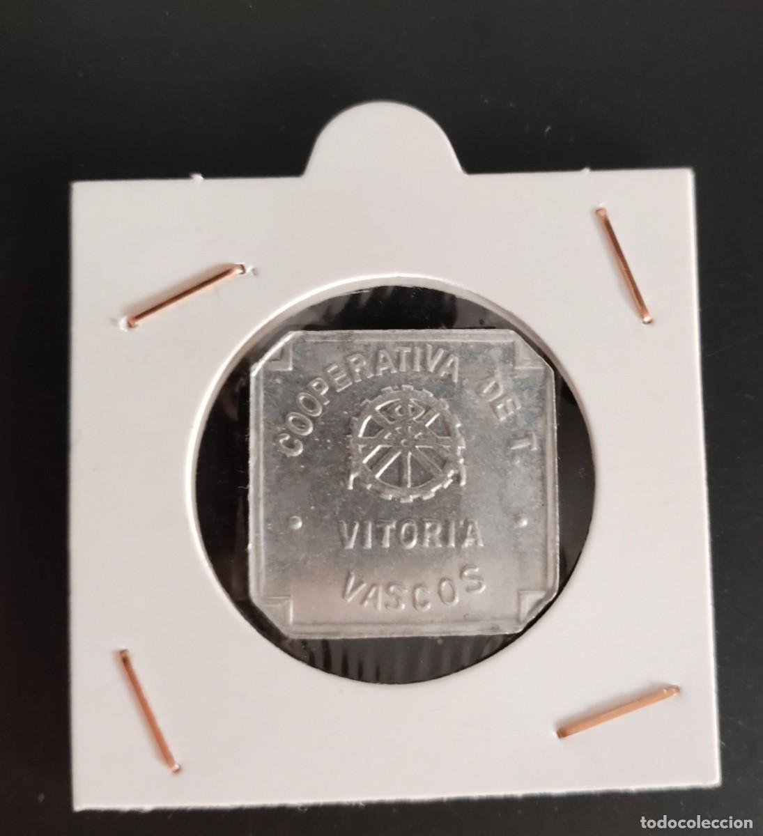 Monedas locales: Ficha numism&aacute;tica de la Cooperativa de Trabajadores Vascos en Vitoria