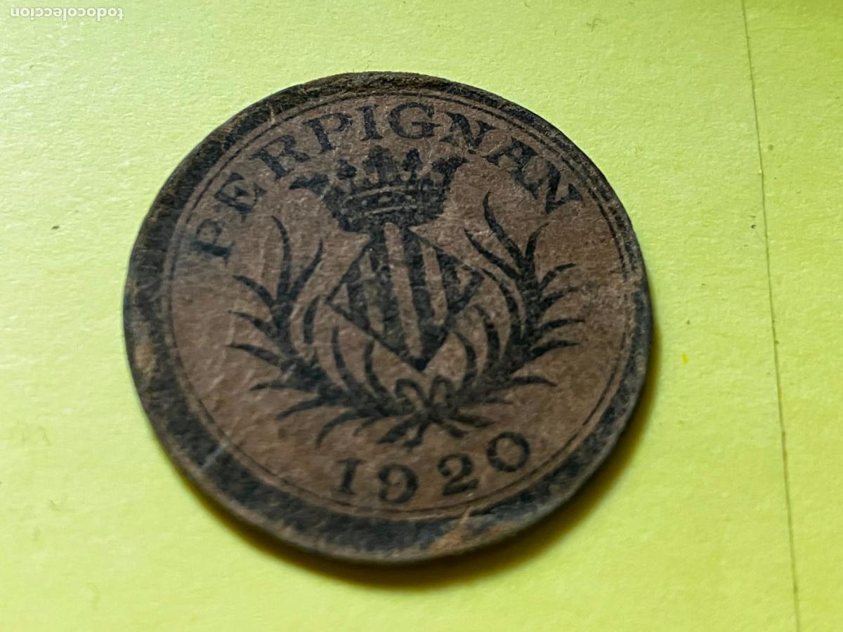Monedas locales: Perpignan Perpiny&agrave; - Ficha Chambre Syndicale des Commer&ccedil;ants - 5 c
