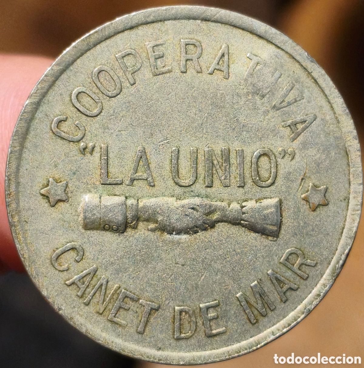 Monedas locales: AL405v - Cooperativa La Uni&oacute; - Canet de Mar - 5 pesetas