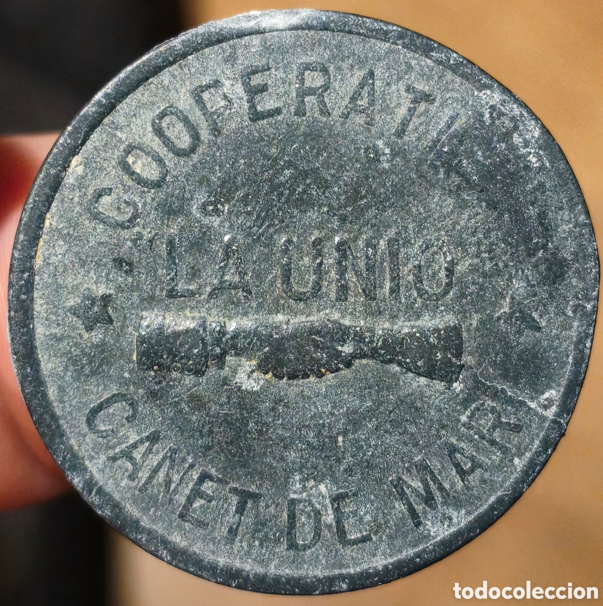 Monedas locales: AL406v - Cooperativa La Uni&oacute; - Canet de Mar - 5 pesetas