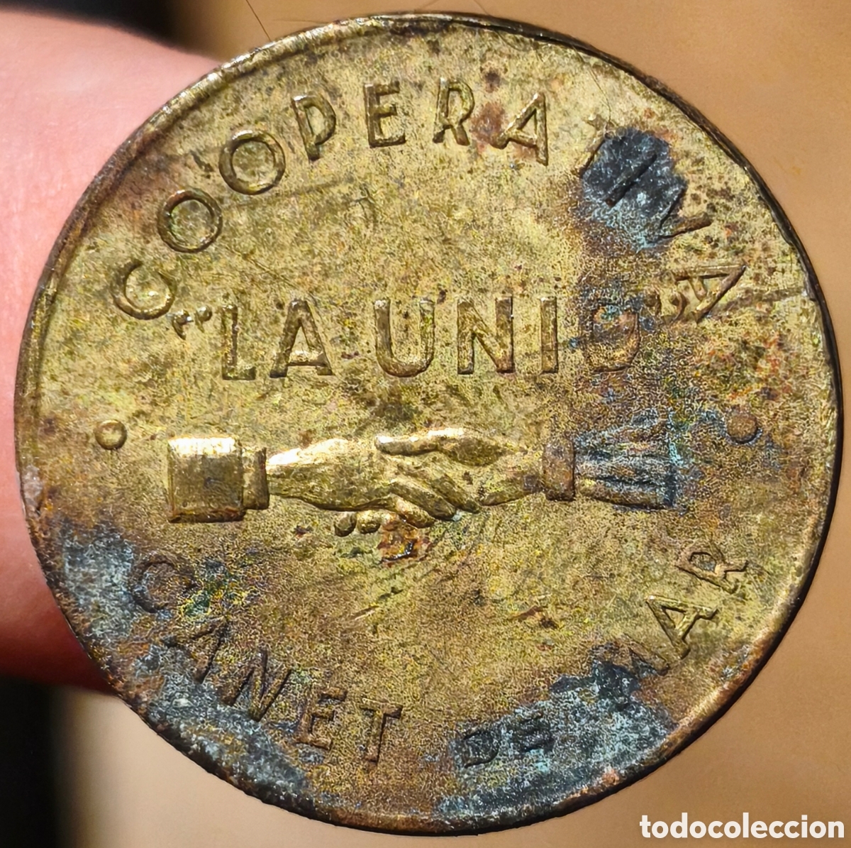 Monedas locales: AL396 - Cooperativa La Uni&oacute; - Canet de Mar - 5 c&eacute;ntimos