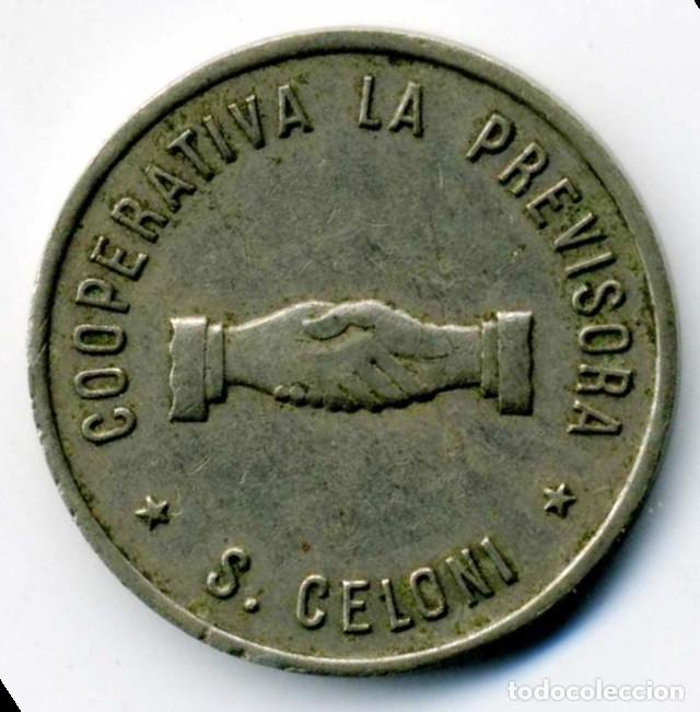 Monedas locales: XS- SANT CELONI Cooperativa La Previsora 1926 1 Pesseta