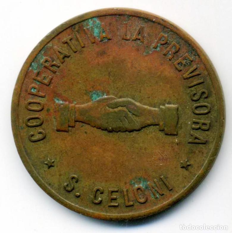 Monedas locales: XS- SANT CELONI Cooperativa La Previsora 1926 10 C&egrave;ntims Var. A