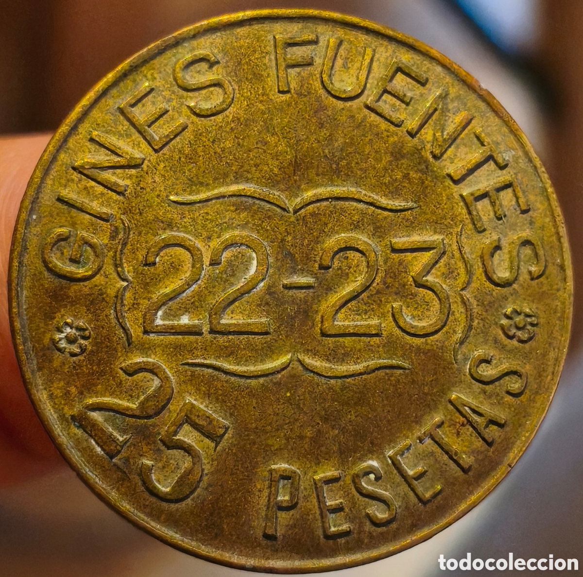 Monedas locales: BORNE - Ficha de Gin&eacute;s Fuentes - 25 pesetas