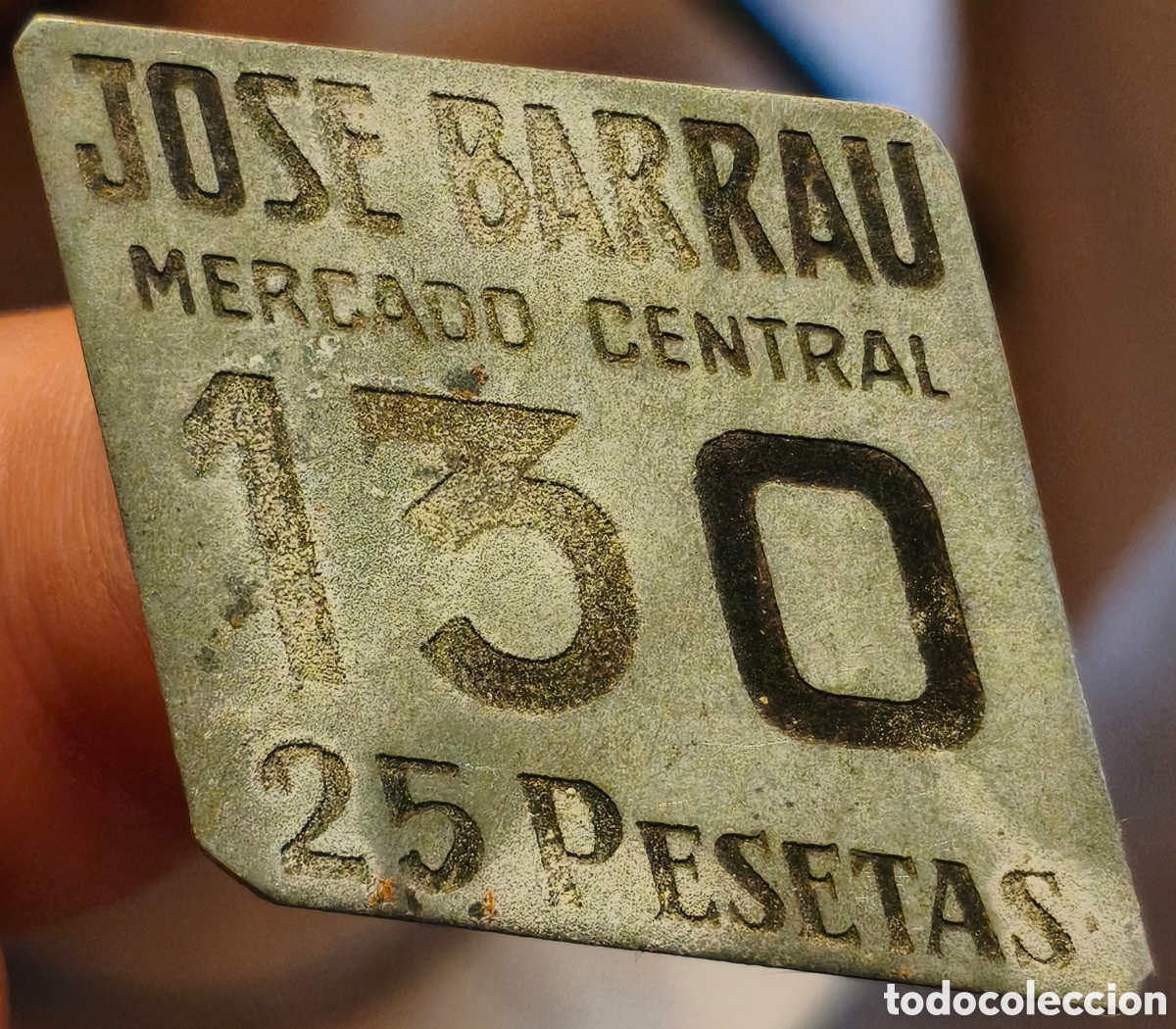 Monedas locales: BORNE - Ficha de Jos&eacute; Barrau - 25 pesetas