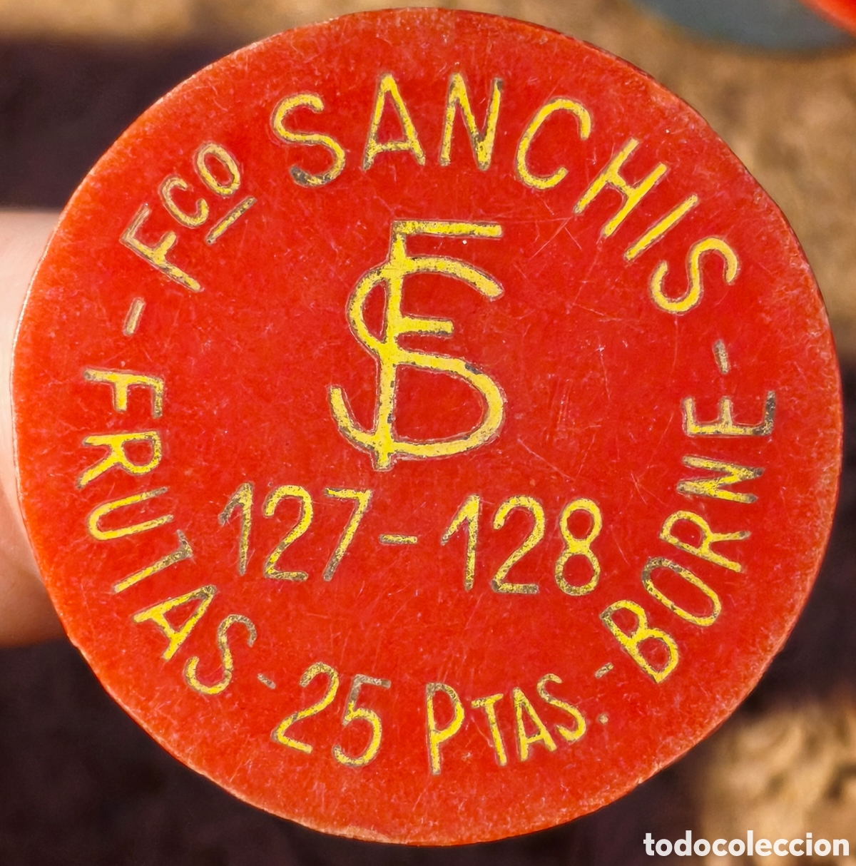 Monedas locales: BORNE - Ficha de Fco Sanchis - 25 pesetas