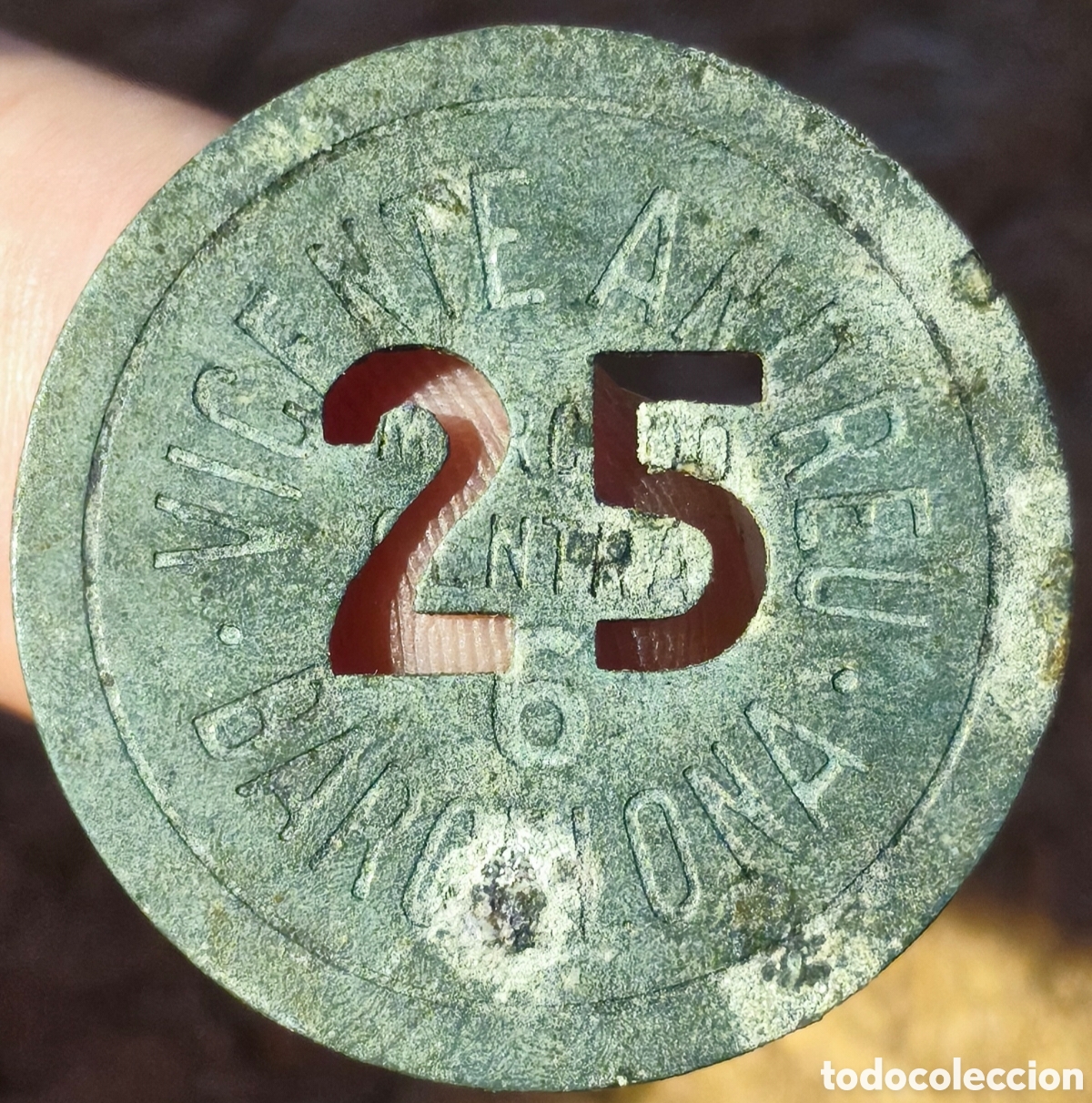 Monedas locales: BORNE - Ficha de Vicente Andreu - 25 pesetas