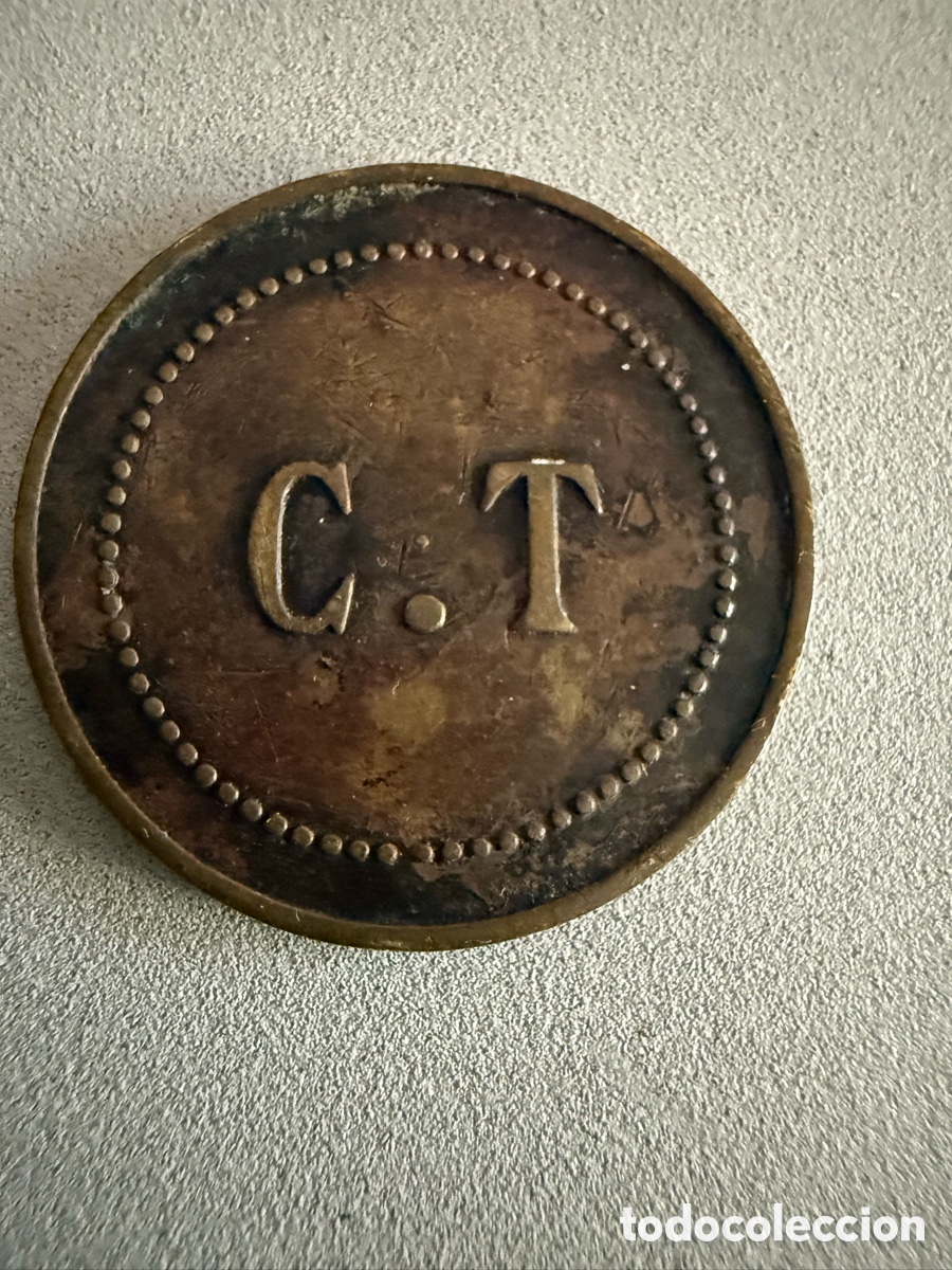 Monedas locales: Ficha. Bronce , lat&oacute;n. C.T. 50 - Foto 1