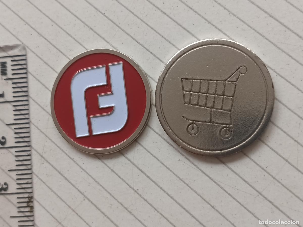 Monedas locales: 2 fichas de supermercado