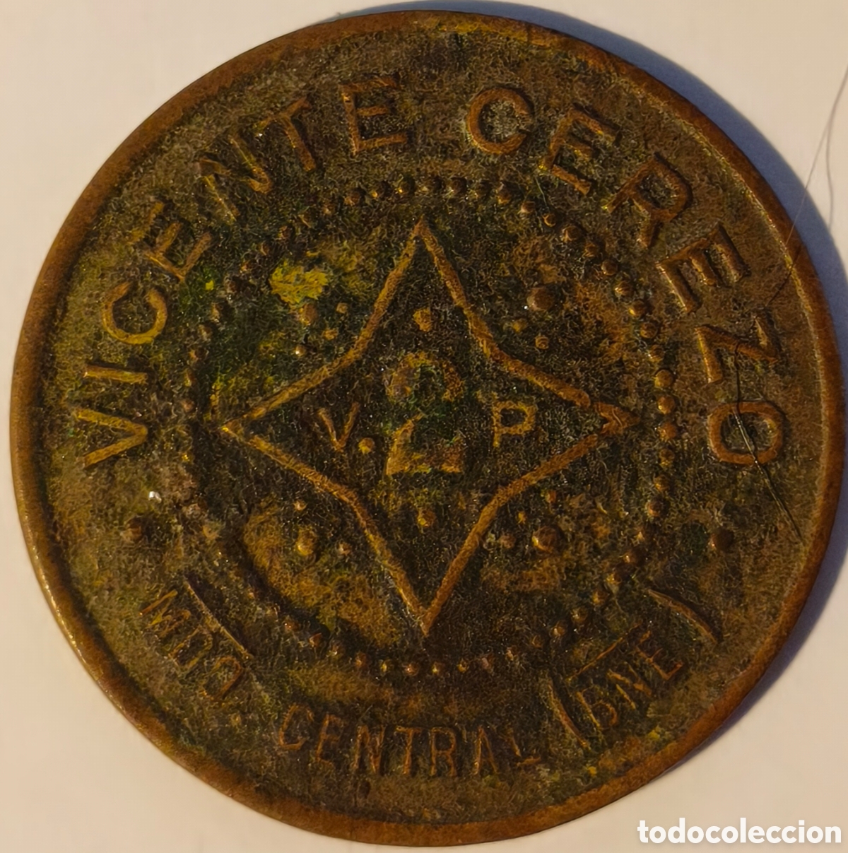 Monedas locales: BORNE - Ficha de Vicente Cerezo - 2 pesetas