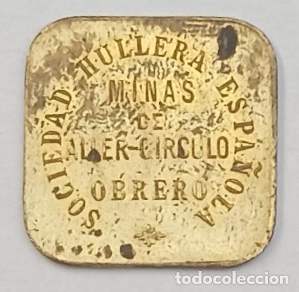 Monedas locales: 10 cts MINAS DE ALLER - CIRCULO OBRERO - ASTURIAS. Espa&ntilde;a