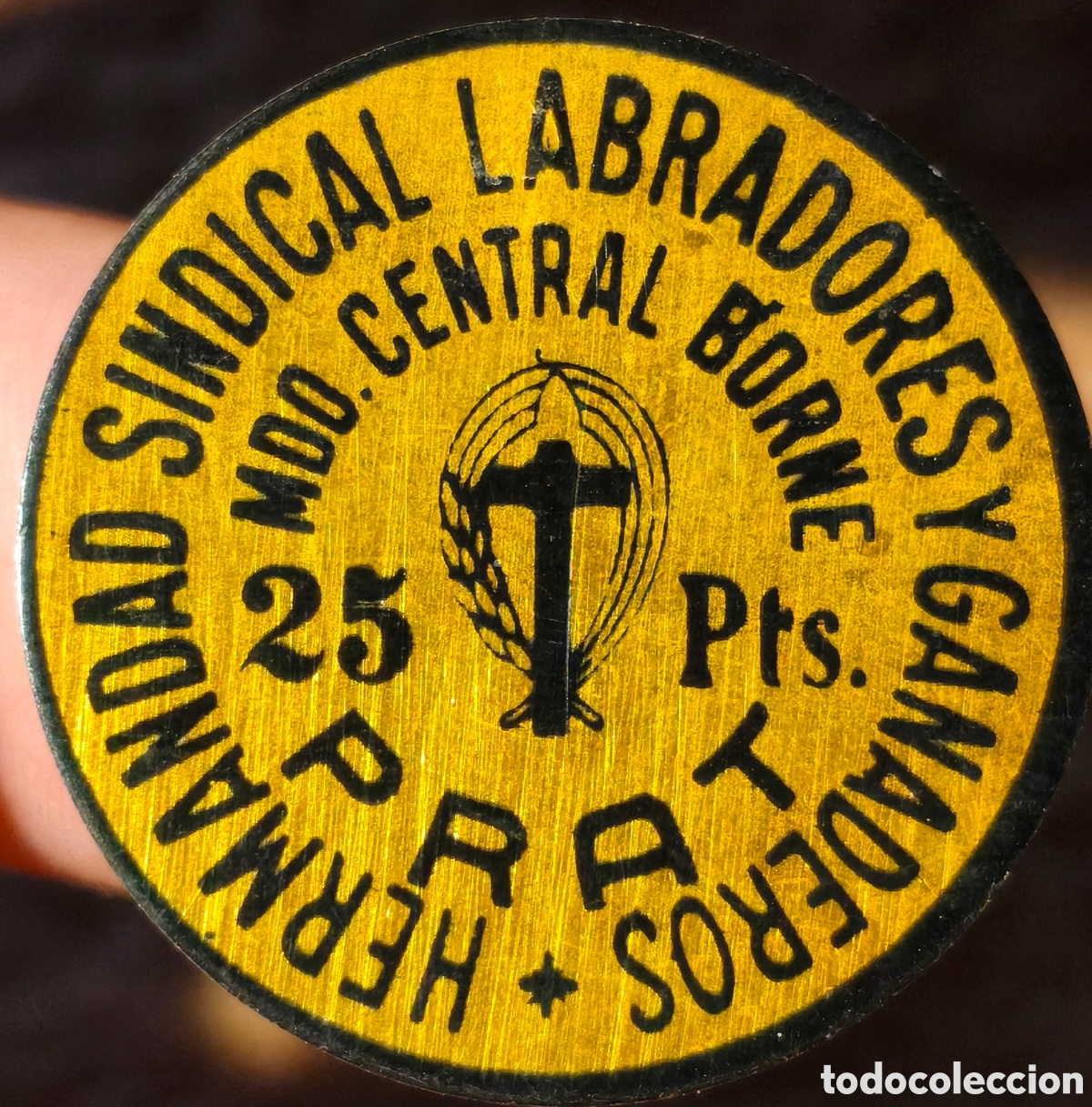 Monedas locales: AL677 - Hermandad sindical de labradores y ganaderos - Prat - 25 pesetas