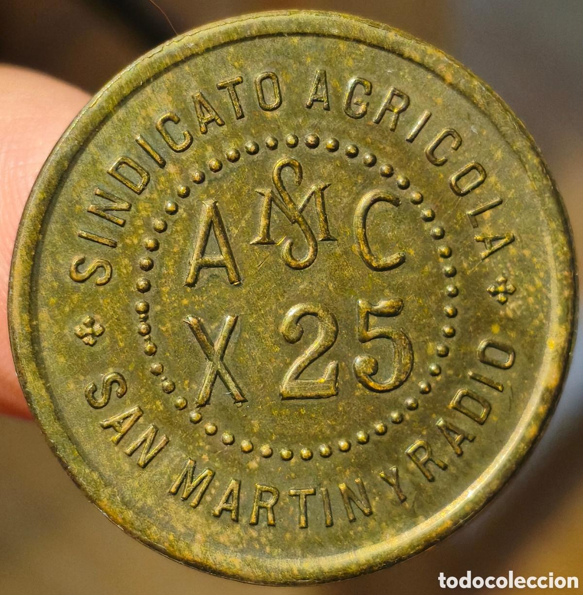 Monedas locales: AL1541 - Sindicato Agr&iacute;cola de San Mart&iacute;n y Radio - 25 pesetas