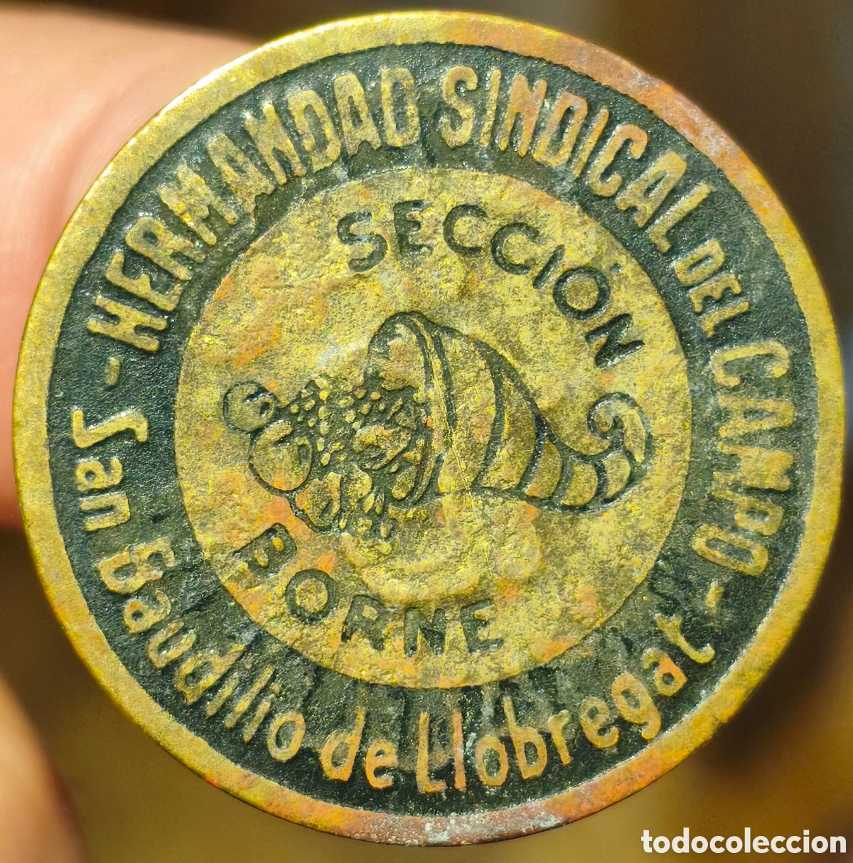 Monedas locales: AL696v - Hermandad Sindical del Campo - San Baudilio de Llobregat (Sant Boi) - 10 pesetas