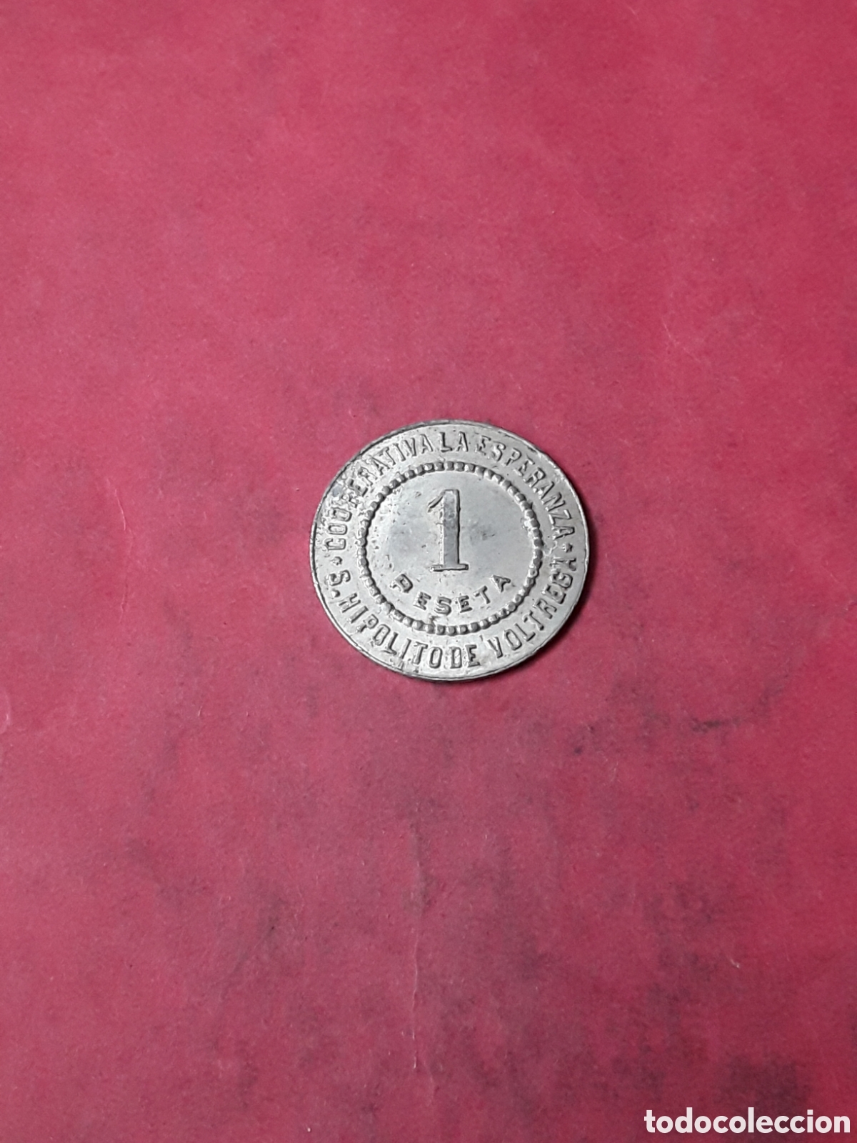 Monedas locales: FICHA COOPERATIVA DE SANT JOSEPH, SOCORRO E INSTRUCCION DEL OBRERO TERRASSA.RARA