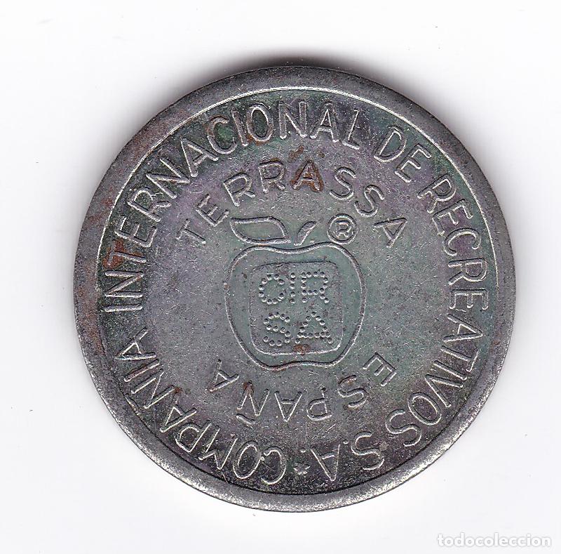 Monedas locales: Compa&ntilde;&iacute;a internacional de recreativos. Cirsa. Terrassa. Moneda Ficha local o comercial.